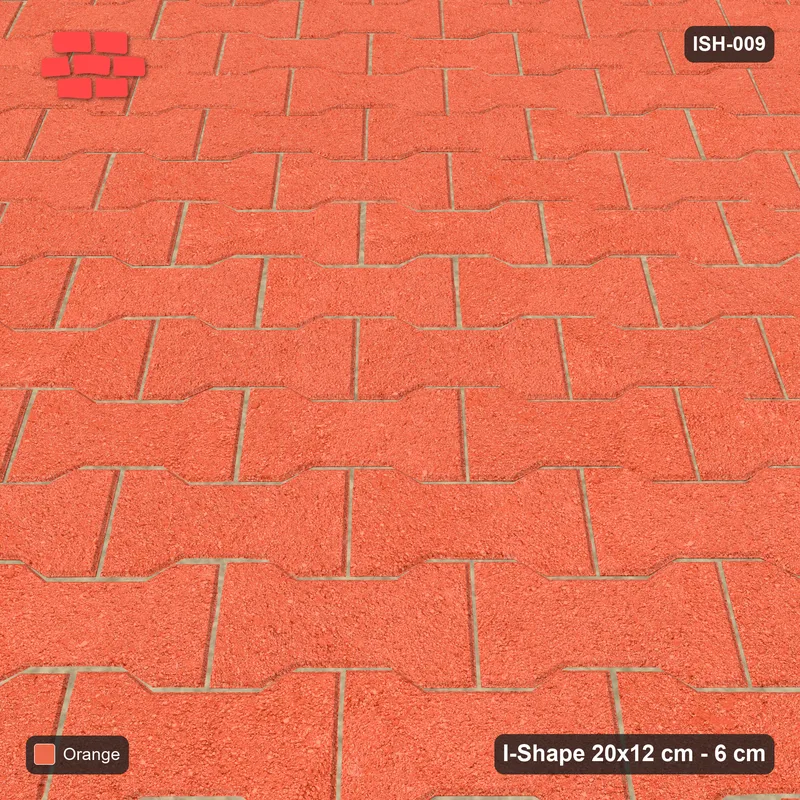 Interlock (Pasco) 20x12 cm · ISH-009 · Diagonal 45 deg lattice, solid tone, kerb frame · Side view Interlock (Pasco) 20x12 cm · ISH-009 · Diagonal 45 deg lattice, solid tone, kerb frame · Side view