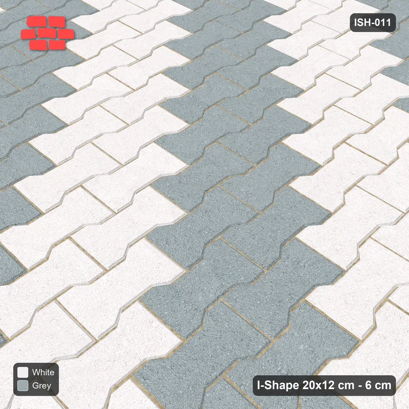 Interlock (Pasco) 20x12 cm · ISH-011 · Quarter-turn lattice, diagonal stripes 30cm · Side view Interlock (Pasco) 20x12 cm · ISH-011 · Quarter-turn lattice, diagonal stripes 30cm · Side view