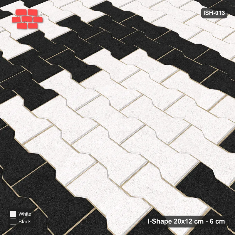 Interlock (Pasco) 20x12 cm · ISH-013 · Aligned lattice, square rings 28cm · Side view Interlock (Pasco) 20x12 cm · ISH-013 · Aligned lattice, square rings 28cm · Side view