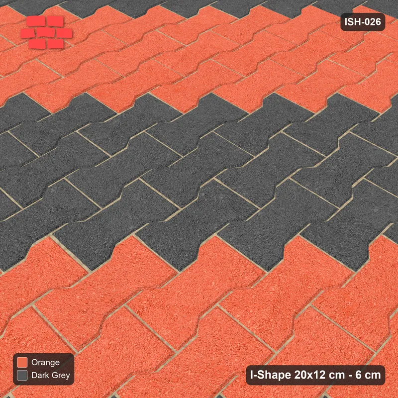 Interlock (Pasco) 20x12 cm · ISH-026 · Quarter-turn lattice, counter-diagonal stripes 40cm, kerb frame · Side view Interlock (Pasco) 20x12 cm · ISH-026 · Quarter-turn lattice, counter-diagonal stripes 40cm, kerb frame · Side view