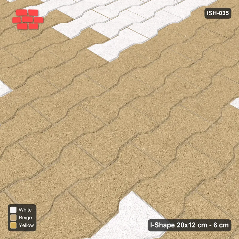 Interlock (Pasco) 20x12 cm · ISH-035 · Quarter-turn lattice, cross feature 36cm, kerb frame · Side view Interlock (Pasco) 20x12 cm · ISH-035 · Quarter-turn lattice, cross feature 36cm, kerb frame · Side view