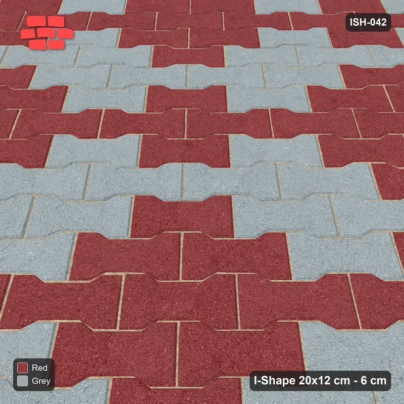 Interlock (Pasco) 20x12 cm · ISH-042 · Diagonal 45 deg lattice, checker 36cm · Side view Interlock (Pasco) 20x12 cm · ISH-042 · Diagonal 45 deg lattice, checker 36cm · Side view