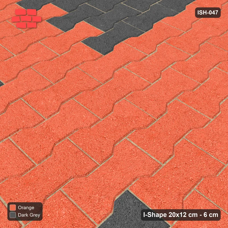 Interlock (Pasco) 20x12 cm · ISH-047 · Quarter-turn lattice, cross feature 38cm, kerb frame · Side view Interlock (Pasco) 20x12 cm · ISH-047 · Quarter-turn lattice, cross feature 38cm, kerb frame · Side view