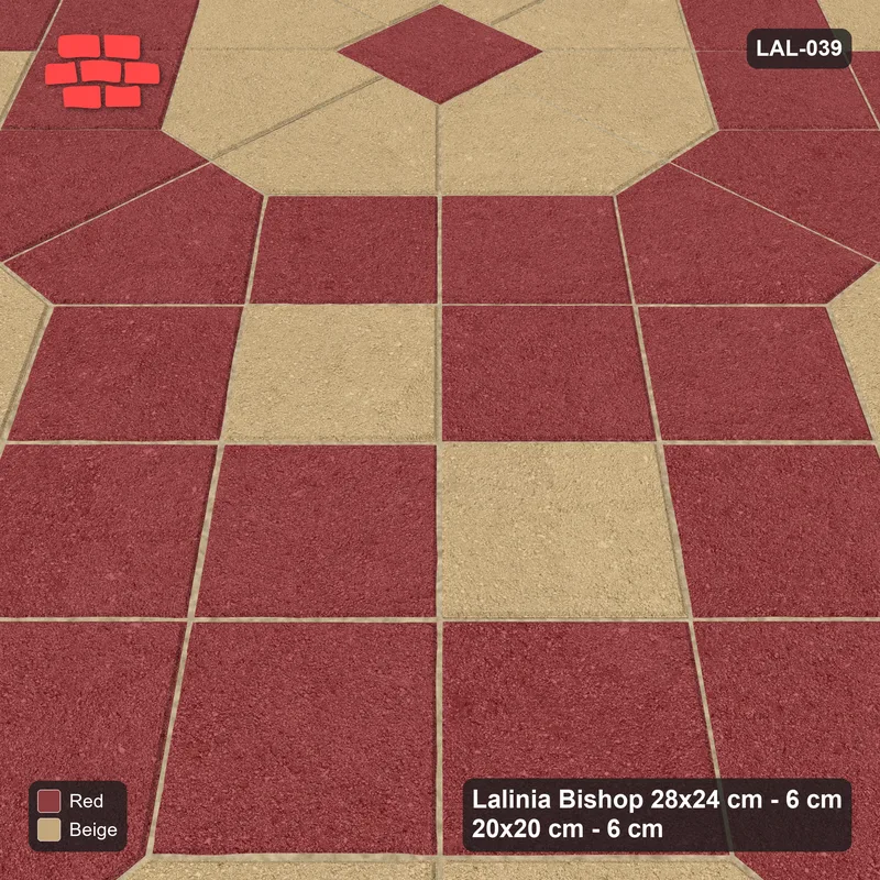 Interlock (Pasco) 28x24 cm · LAL-039 · Octagons with House Pairs and Plus Squares - two-colour octagons and pairs · Side view Interlock (Pasco) 28x24 cm · LAL-039 · Octagons with House Pairs and Plus Squares - two-colour octagons and pairs · Side view