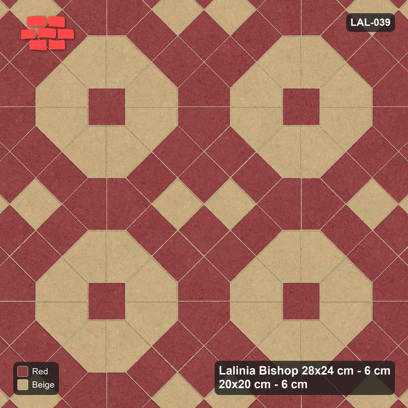 Interlock (Pasco) 28x24 cm · LAL-039 · Octagons with House Pairs and Plus Squares - two-colour octagons and pairs · Top view Interlock (Pasco) 28x24 cm · LAL-039 · Octagons with House Pairs and Plus Squares - two-colour octagons and pairs · Top view