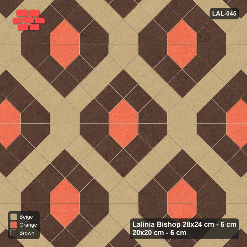 Interlock (Pasco) 28x24 cm · LAL-045 · House-Pair Columns with Diamonds - pairs cycling accent, base, band colour, base with diagonal diamond bands, turned 90 deg · Top view Interlock (Pasco) 28x24 cm · LAL-045 · House-Pair Columns with Diamonds - pairs cycling accent, base, band colour, base with diagonal diamond bands, turned 90 deg · Top view