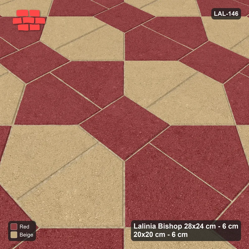 Interlock (Pasco) 28x24 cm · LAL-146 · House-Pair Rows - coloured by pair direction, turned 90 deg, kerb frame · Side view Interlock (Pasco) 28x24 cm · LAL-146 · House-Pair Rows - coloured by pair direction, turned 90 deg, kerb frame · Side view