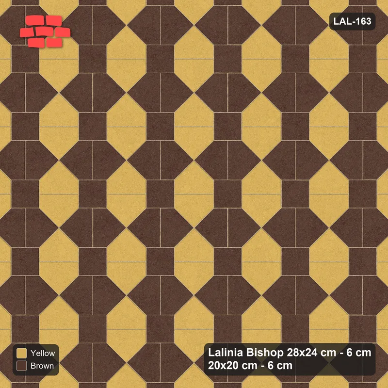Interlock (Pasco) 28x24 cm · LAL-163 · House-Pair Rows - coloured by pair direction · Top view Interlock (Pasco) 28x24 cm · LAL-163 · House-Pair Rows - coloured by pair direction · Top view