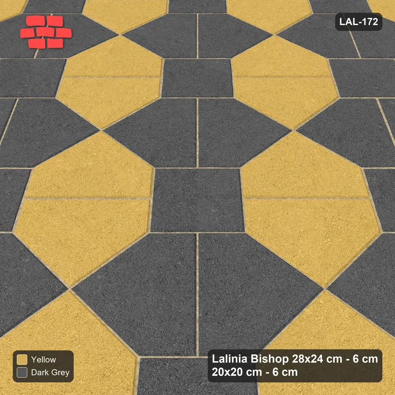 Interlock (Pasco) 28x24 cm · LAL-172 · House-Pair Rows - coloured by pair direction, turned 45 deg · Side view Interlock (Pasco) 28x24 cm · LAL-172 · House-Pair Rows - coloured by pair direction, turned 45 deg · Side view