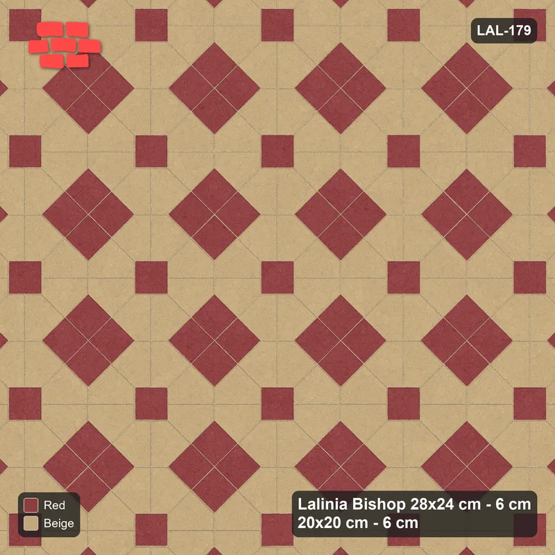 Interlock (Pasco) 28x24 cm · LAL-179 · Octagons with Diamond Blocks - diamond blocks and centres in one accent · Top view Interlock (Pasco) 28x24 cm · LAL-179 · Octagons with Diamond Blocks - diamond blocks and centres in one accent · Top view