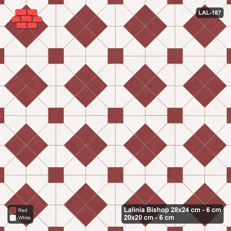 Interlock (Pasco) 28x24 cm · LAL-187 · Octagons with Diamond Blocks - diamond blocks and centres in one accent · Top view Interlock (Pasco) 28x24 cm · LAL-187 · Octagons with Diamond Blocks - diamond blocks and centres in one accent · Top view