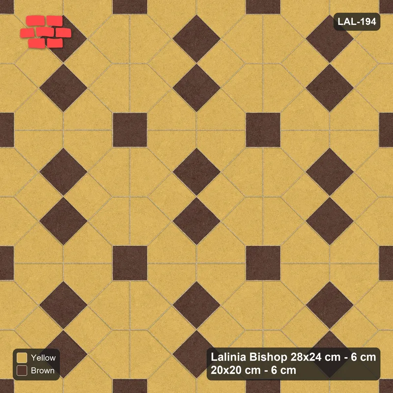 Interlock (Pasco) 28x24 cm · LAL-194 · Octagons with Diamond Blocks - accent centres and half blocks · Top view Interlock (Pasco) 28x24 cm · LAL-194 · Octagons with Diamond Blocks - accent centres and half blocks · Top view
