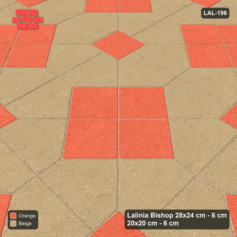 Interlock (Pasco) 28x24 cm · LAL-196 · Octagons with Diamond Blocks - diamond blocks and centres in one accent · Side view Interlock (Pasco) 28x24 cm · LAL-196 · Octagons with Diamond Blocks - diamond blocks and centres in one accent · Side view
