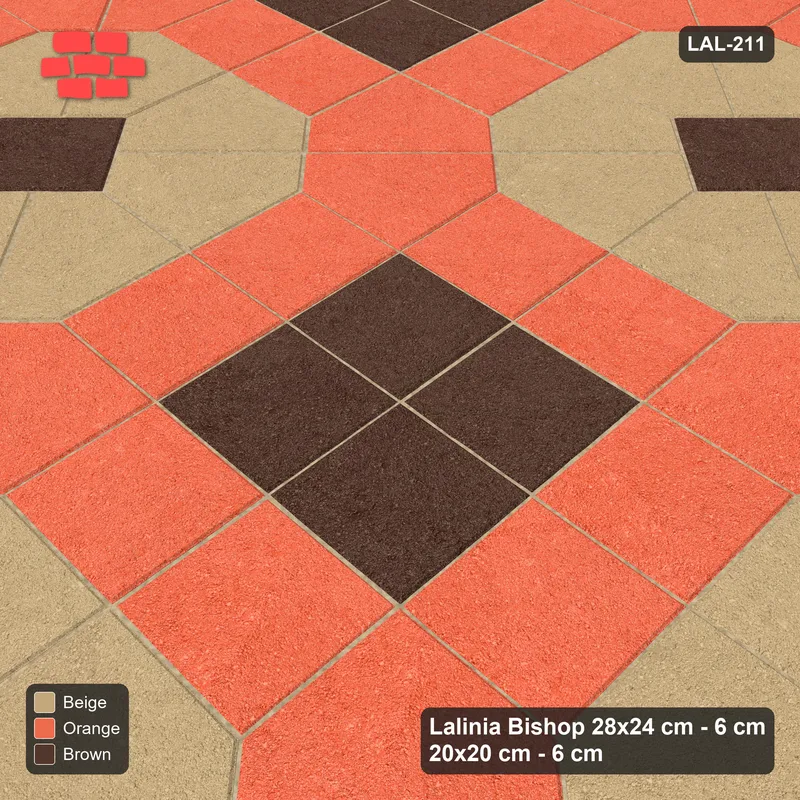 Interlock (Pasco) 28x24 cm · LAL-211 · Octagons with House Pairs and Plus Squares - dark centres and plus core, turned 45 deg · Side view Interlock (Pasco) 28x24 cm · LAL-211 · Octagons with House Pairs and Plus Squares - dark centres and plus core, turned 45 deg · Side view