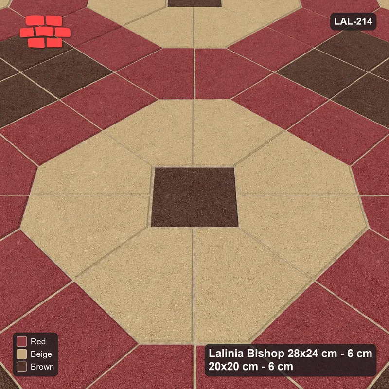 Interlock (Pasco) 28x24 cm · LAL-214 · Octagons with House Pairs and Plus Squares - dark centres and plus core, turned 45 deg · Side view Interlock (Pasco) 28x24 cm · LAL-214 · Octagons with House Pairs and Plus Squares - dark centres and plus core, turned 45 deg · Side view
