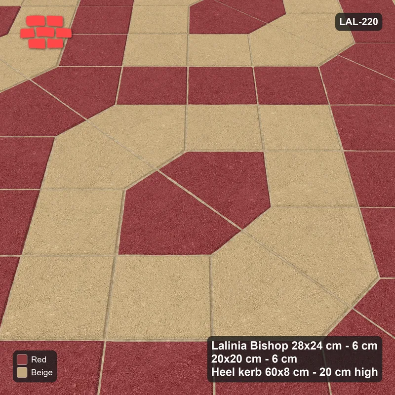 Interlock (Pasco) 28x24 cm · LAL-220 · House-Pair Columns with Diamonds - diagonal bands and accent pairs in one colour, turned 90 deg, kerb frame · Side view Interlock (Pasco) 28x24 cm · LAL-220 · House-Pair Columns with Diamonds - diagonal bands and accent pairs in one colour, turned 90 deg, kerb frame · Side view