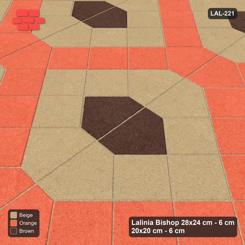 Interlock (Pasco) 28x24 cm · LAL-221 · House-Pair Columns with Diamonds - pairs cycling accent, base, band colour, base with diagonal diamond bands · Side view Interlock (Pasco) 28x24 cm · LAL-221 · House-Pair Columns with Diamonds - pairs cycling accent, base, band colour, base with diagonal diamond bands · Side view