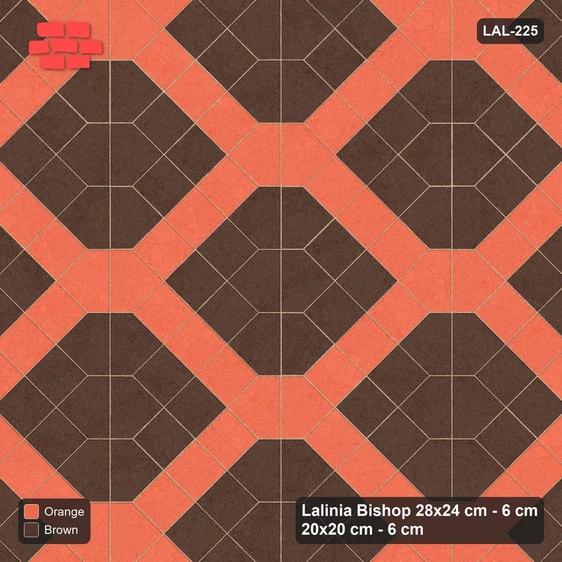 Interlock (Pasco) 28x24 cm · LAL-225 · House-Pair Columns with Diamonds - two-colour diagonal bands · Top view Interlock (Pasco) 28x24 cm · LAL-225 · House-Pair Columns with Diamonds - two-colour diagonal bands · Top view