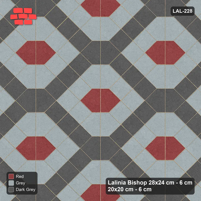 Interlock (Pasco) 28x24 cm · LAL-228 · House-Pair Columns with Diamonds - pairs cycling accent, base, band colour, base with diagonal diamond bands · Top view Interlock (Pasco) 28x24 cm · LAL-228 · House-Pair Columns with Diamonds - pairs cycling accent, base, band colour, base with diagonal diamond bands · Top view