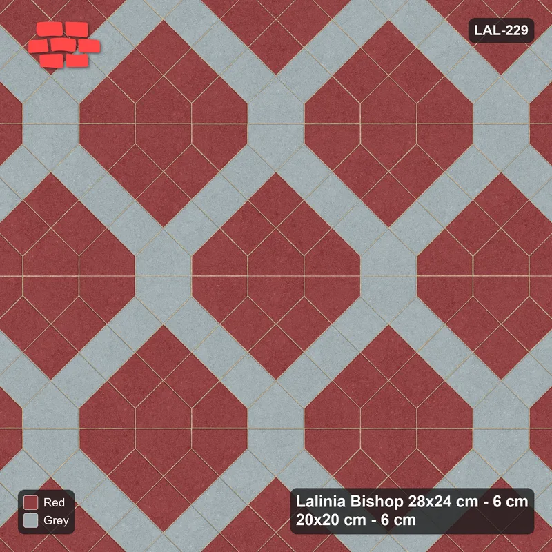Interlock (Pasco) 28x24 cm · LAL-229 · House-Pair Columns with Diamonds - two-colour diagonal bands, turned 90 deg, kerb frame · Top view Interlock (Pasco) 28x24 cm · LAL-229 · House-Pair Columns with Diamonds - two-colour diagonal bands, turned 90 deg, kerb frame · Top view