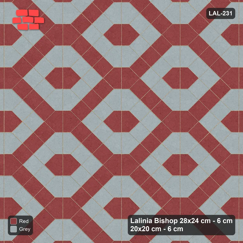 Interlock (Pasco) 28x24 cm · LAL-231 · House-Pair Columns with Diamonds - diagonal bands and accent pairs in one colour · Top view Interlock (Pasco) 28x24 cm · LAL-231 · House-Pair Columns with Diamonds - diagonal bands and accent pairs in one colour · Top view