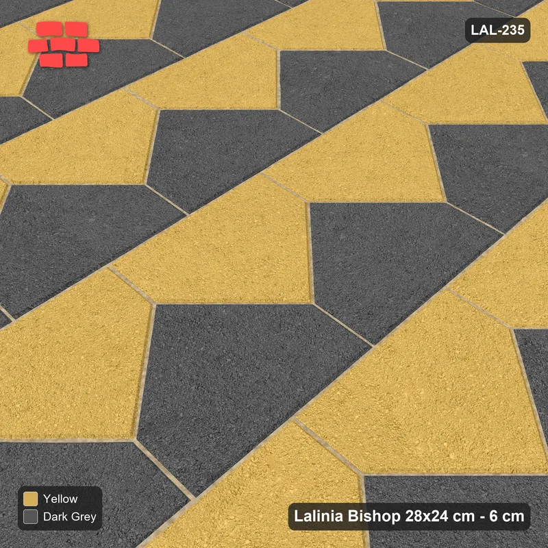 Interlock (Pasco) 28x24 cm · LAL-235 · La-19 House Columns - two colours by pair member · Side view Interlock (Pasco) 28x24 cm · LAL-235 · La-19 House Columns - two colours by pair member · Side view