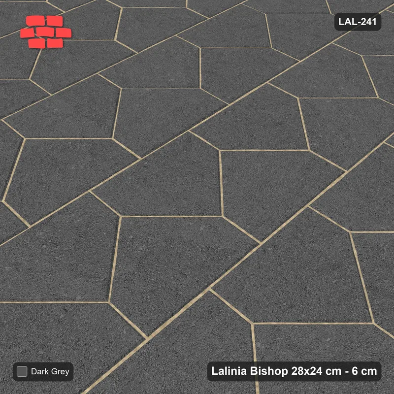 Interlock (Pasco) 28x24 cm · LAL-241 · La-19 House Columns - single colour · Side view Interlock (Pasco) 28x24 cm · LAL-241 · La-19 House Columns - single colour · Side view