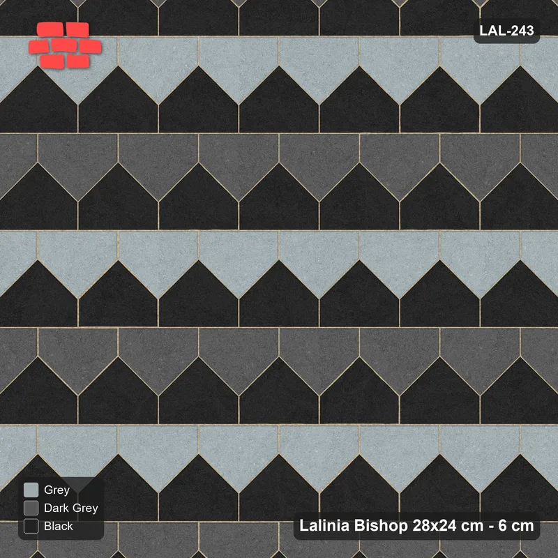 Interlock (Pasco) 28x24 cm · LAL-243 · La-19 House Columns - alternating strip accents, turned 90 deg · Top view Interlock (Pasco) 28x24 cm · LAL-243 · La-19 House Columns - alternating strip accents, turned 90 deg · Top view