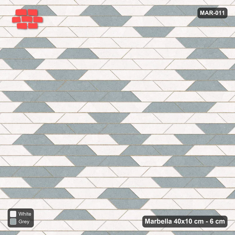 Interlock (Pasco) 40x10 cm · MAR-011 · Soft Tone Blend · Top view Interlock (Pasco) 40x10 cm · MAR-011 · Soft Tone Blend · Top view
