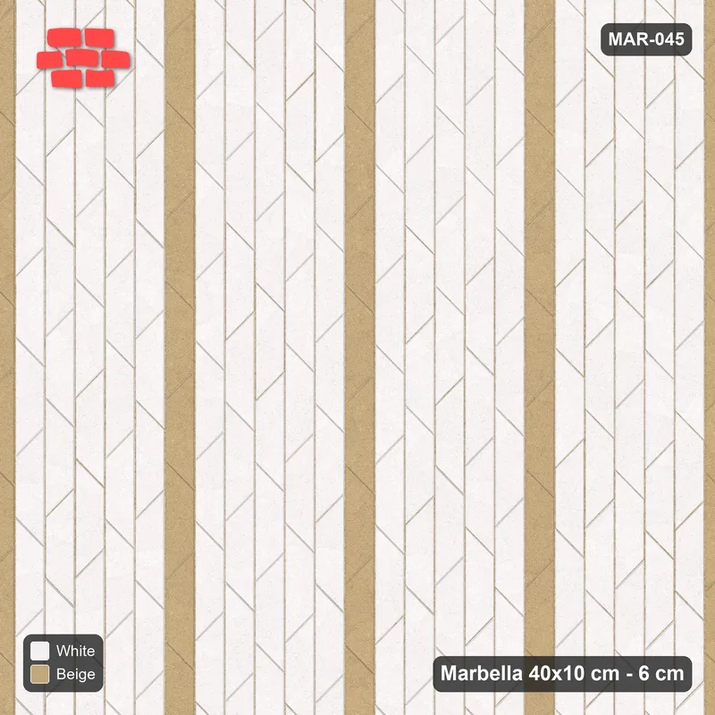 Interlock (Pasco) 40x10 cm · MAR-045 · Upright Fine Sand Stripes · Top view Interlock (Pasco) 40x10 cm · MAR-045 · Upright Fine Sand Stripes · Top view