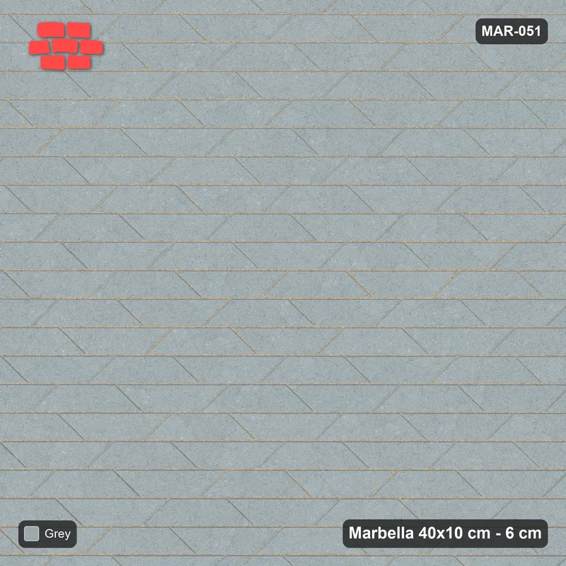 Interlock (Pasco) 40x10 cm · MAR-051 · Plain Interlock Field - Classic Grey · Top view Interlock (Pasco) 40x10 cm · MAR-051 · Plain Interlock Field - Classic Grey · Top view