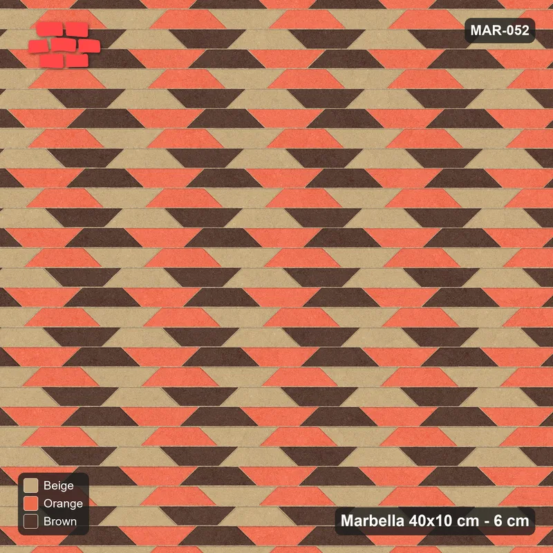 Interlock (Pasco) 40x10 cm · MAR-052 · Three-Tone Cube Illusion - Autumn · Top view Interlock (Pasco) 40x10 cm · MAR-052 · Three-Tone Cube Illusion - Autumn · Top view
