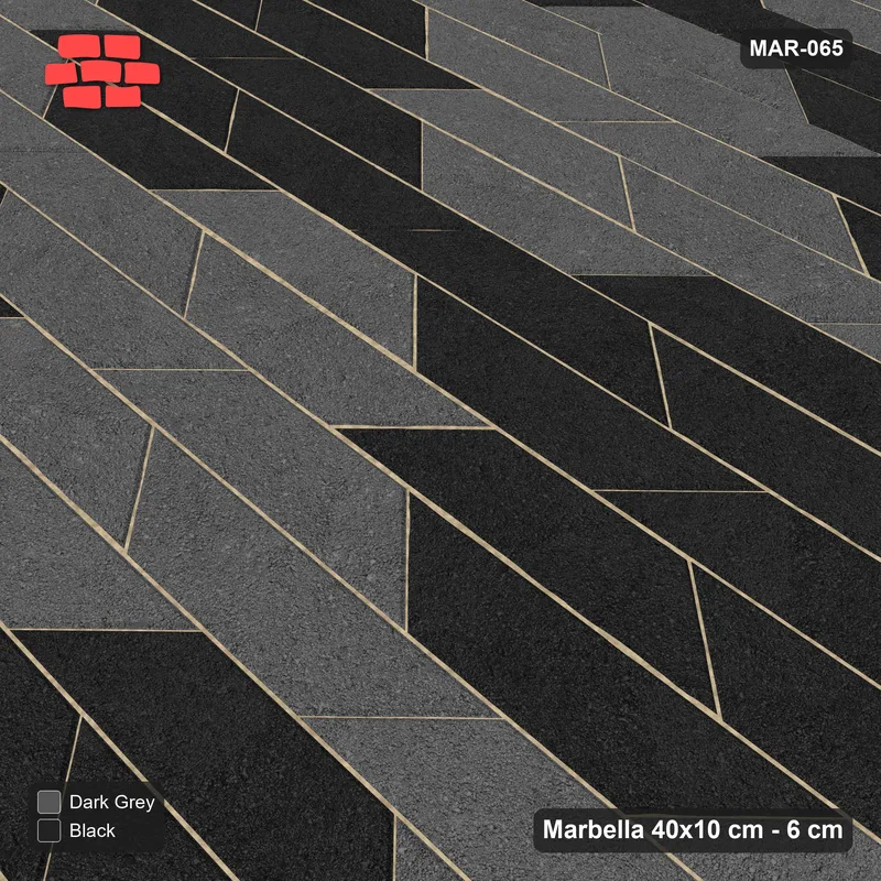 Interlock (Pasco) 40x10 cm · MAR-065 · Lattice Cell Checkerboard - Night Sky · Side view Interlock (Pasco) 40x10 cm · MAR-065 · Lattice Cell Checkerboard - Night Sky · Side view