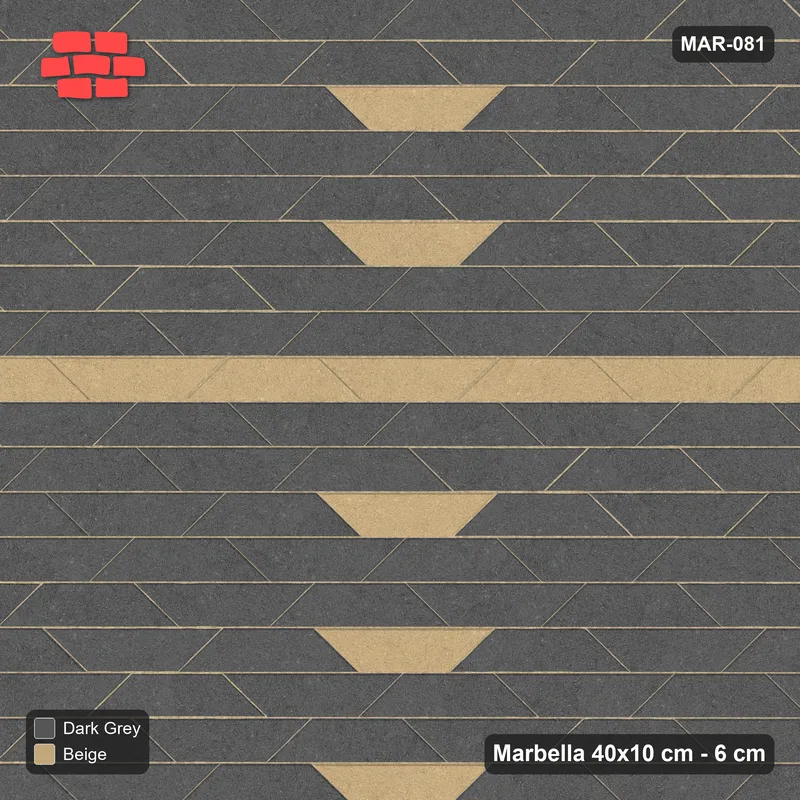 Interlock (Pasco) 40x10 cm · MAR-081 · Slim Cross Line - Stone & Earth with Kerb Frame · Top view Interlock (Pasco) 40x10 cm · MAR-081 · Slim Cross Line - Stone & Earth with Kerb Frame · Top view