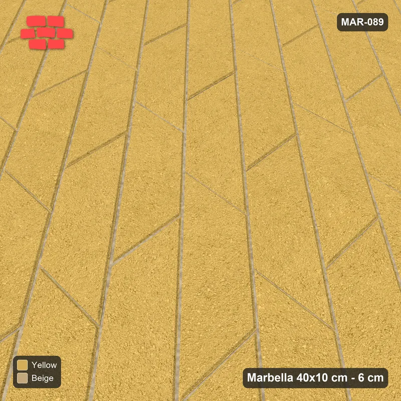 Interlock (Pasco) 40x10 cm · MAR-089 · Counter-Diagonal Accent Border Ring - Desert Sun with Kerb Frame · Side view Interlock (Pasco) 40x10 cm · MAR-089 · Counter-Diagonal Accent Border Ring - Desert Sun with Kerb Frame · Side view