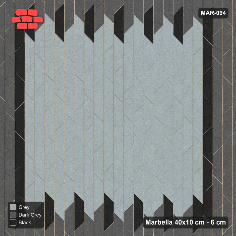 Interlock (Pasco) 40x10 cm · MAR-094 · Upright Double Border Frame - Graphite Scale · Top view Interlock (Pasco) 40x10 cm · MAR-094 · Upright Double Border Frame - Graphite Scale · Top view
