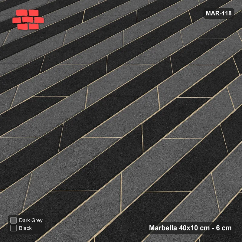 Interlock (Pasco) 40x10 cm · MAR-118 · Upright Alternating Course Stripes - Night Sky · Side view Interlock (Pasco) 40x10 cm · MAR-118 · Upright Alternating Course Stripes - Night Sky · Side view
