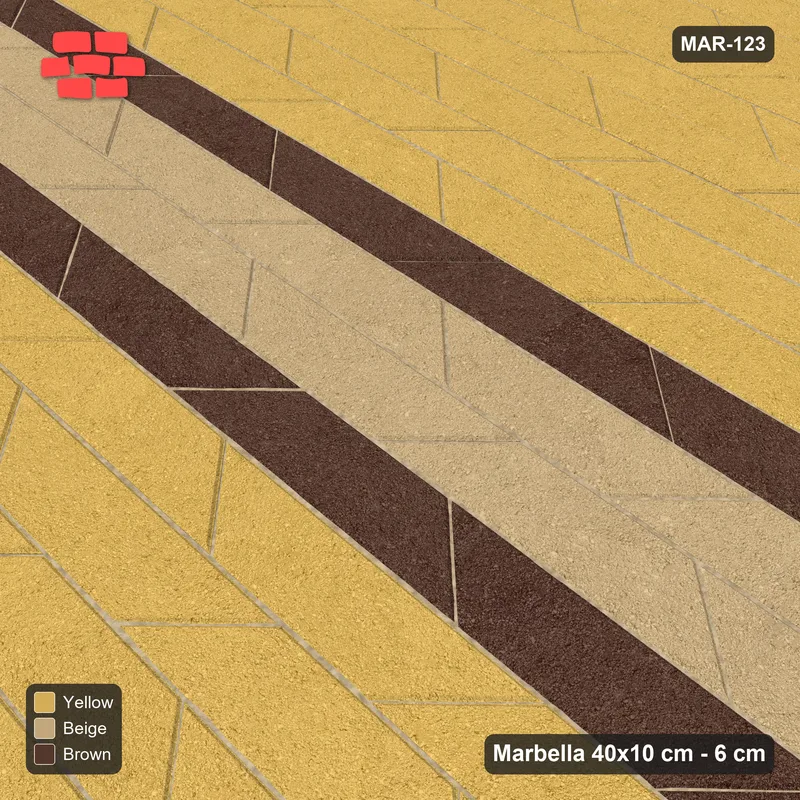 Interlock (Pasco) 40x10 cm · MAR-123 · Centre Band with Edge Lines - Harvest Gold · Side view Interlock (Pasco) 40x10 cm · MAR-123 · Centre Band with Edge Lines - Harvest Gold · Side view