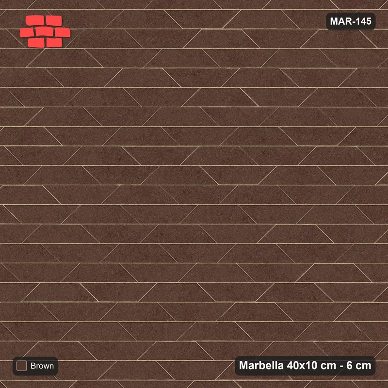 Interlock (Pasco) 40x10 cm · MAR-145 · Plain Interlock Field - Earth Brown with Kerb Frame · Top view Interlock (Pasco) 40x10 cm · MAR-145 · Plain Interlock Field - Earth Brown with Kerb Frame · Top view