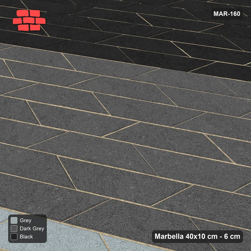 Interlock (Pasco) 40x10 cm · MAR-160 · 30-Degree Three Tone Zones - Graphite Scale · Side view Interlock (Pasco) 40x10 cm · MAR-160 · 30-Degree Three Tone Zones - Graphite Scale · Side view
