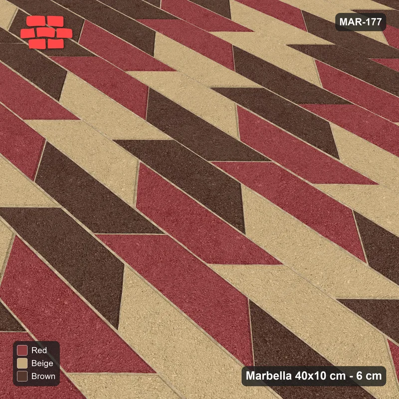 Interlock (Pasco) 40x10 cm · MAR-177 · Three-Tone Cube Illusion - Tuscany with Kerb Frame · Side view Interlock (Pasco) 40x10 cm · MAR-177 · Three-Tone Cube Illusion - Tuscany with Kerb Frame · Side view