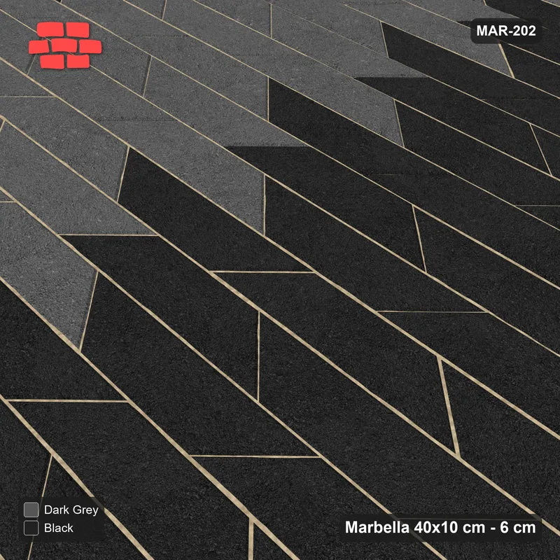 Interlock (Pasco) 40x10 cm · MAR-202 · Wide Column Stripes - Night Sky · Side view Interlock (Pasco) 40x10 cm · MAR-202 · Wide Column Stripes - Night Sky · Side view