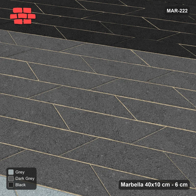 Interlock (Pasco) 40x10 cm · MAR-222 · 30-Degree Three Tone Zones - Graphite Scale · Side view Interlock (Pasco) 40x10 cm · MAR-222 · 30-Degree Three Tone Zones - Graphite Scale · Side view