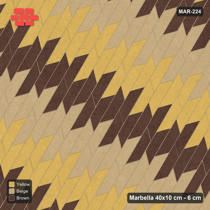 Interlock (Pasco) 40x10 cm · MAR-224 · 60-Degree Three-Column Cycle - Harvest Gold · Top view Interlock (Pasco) 40x10 cm · MAR-224 · 60-Degree Three-Column Cycle - Harvest Gold · Top view