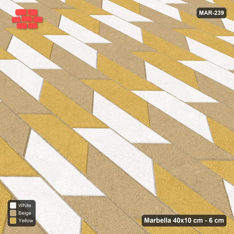 Interlock (Pasco) 40x10 cm · MAR-239 · Three-Tone Cube Illusion - Golden Sand · Side view Interlock (Pasco) 40x10 cm · MAR-239 · Three-Tone Cube Illusion - Golden Sand · Side view