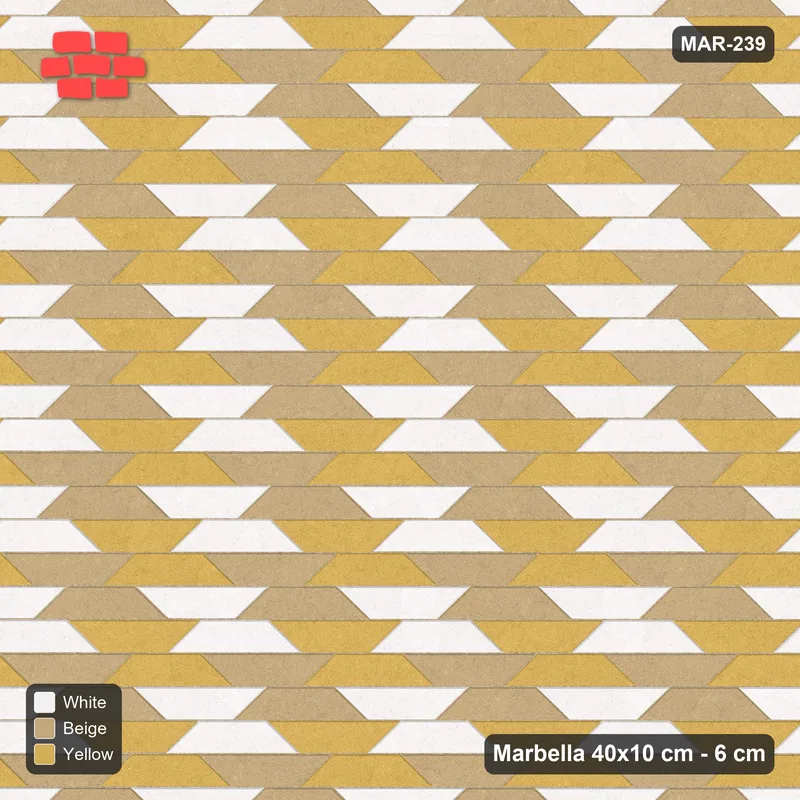 Interlock (Pasco) 40x10 cm · MAR-239 · Three-Tone Cube Illusion - Golden Sand · Top view Interlock (Pasco) 40x10 cm · MAR-239 · Three-Tone Cube Illusion - Golden Sand · Top view