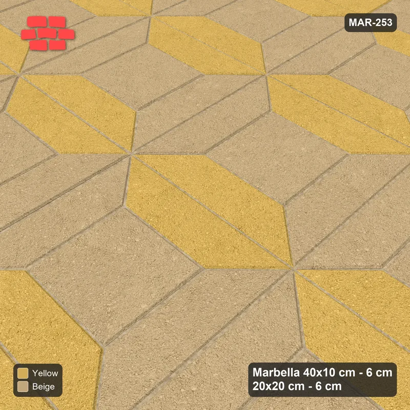 Interlock (Pasco) 40x10 cm · MAR-253 · Bevel Frame Dark Centre - Desert Sun with Square Bands · Side view Interlock (Pasco) 40x10 cm · MAR-253 · Bevel Frame Dark Centre - Desert Sun with Square Bands · Side view