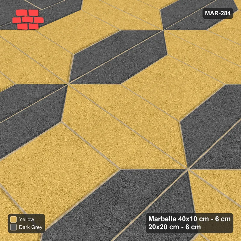 Interlock (Pasco) 40x10 cm · MAR-284 · Bevel Frame - Mustard Slate with Square Columns · Side view Interlock (Pasco) 40x10 cm · MAR-284 · Bevel Frame - Mustard Slate with Square Columns · Side view
