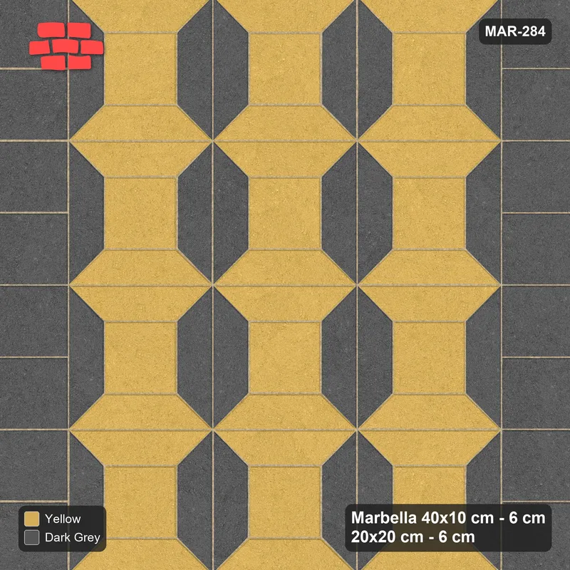Interlock (Pasco) 40x10 cm · MAR-284 · Bevel Frame - Mustard Slate with Square Columns · Top view Interlock (Pasco) 40x10 cm · MAR-284 · Bevel Frame - Mustard Slate with Square Columns · Top view