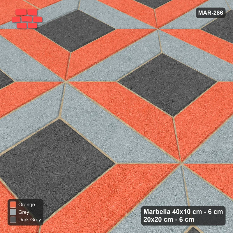 Interlock (Pasco) 40x10 cm · MAR-286 · Three-Tone Corner-Lit Frame - Sunset Slate with Square Columns (grey-orange-dark grey) · Side view Interlock (Pasco) 40x10 cm · MAR-286 · Three-Tone Corner-Lit Frame - Sunset Slate with Square Columns (grey-orange-dark grey) · Side view